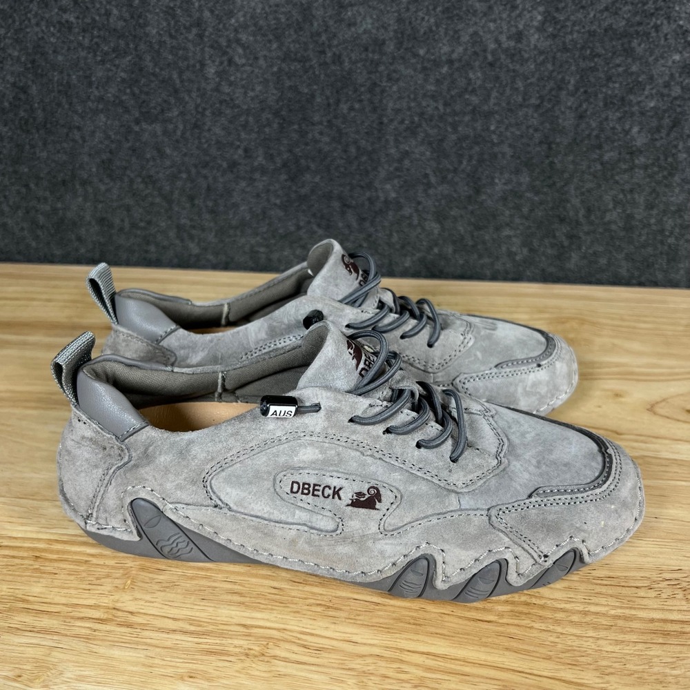 Dbeck Amundsen Grey Suede Handcrafted Casual Outdoor Walking Shoes Size 36